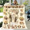 Иисус Дева Мария Мягкий Плед Постельное белье Фланель Гостиная/Спальня Теплое Одеяло Одеяло Девы Марии Одеяло с крестом Дом