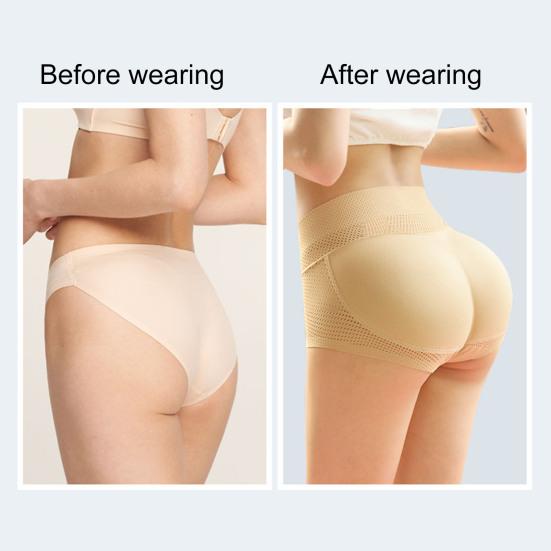 Шикарные бесшовные трусы с высокой талией, приятный для кожи усилитель бедер