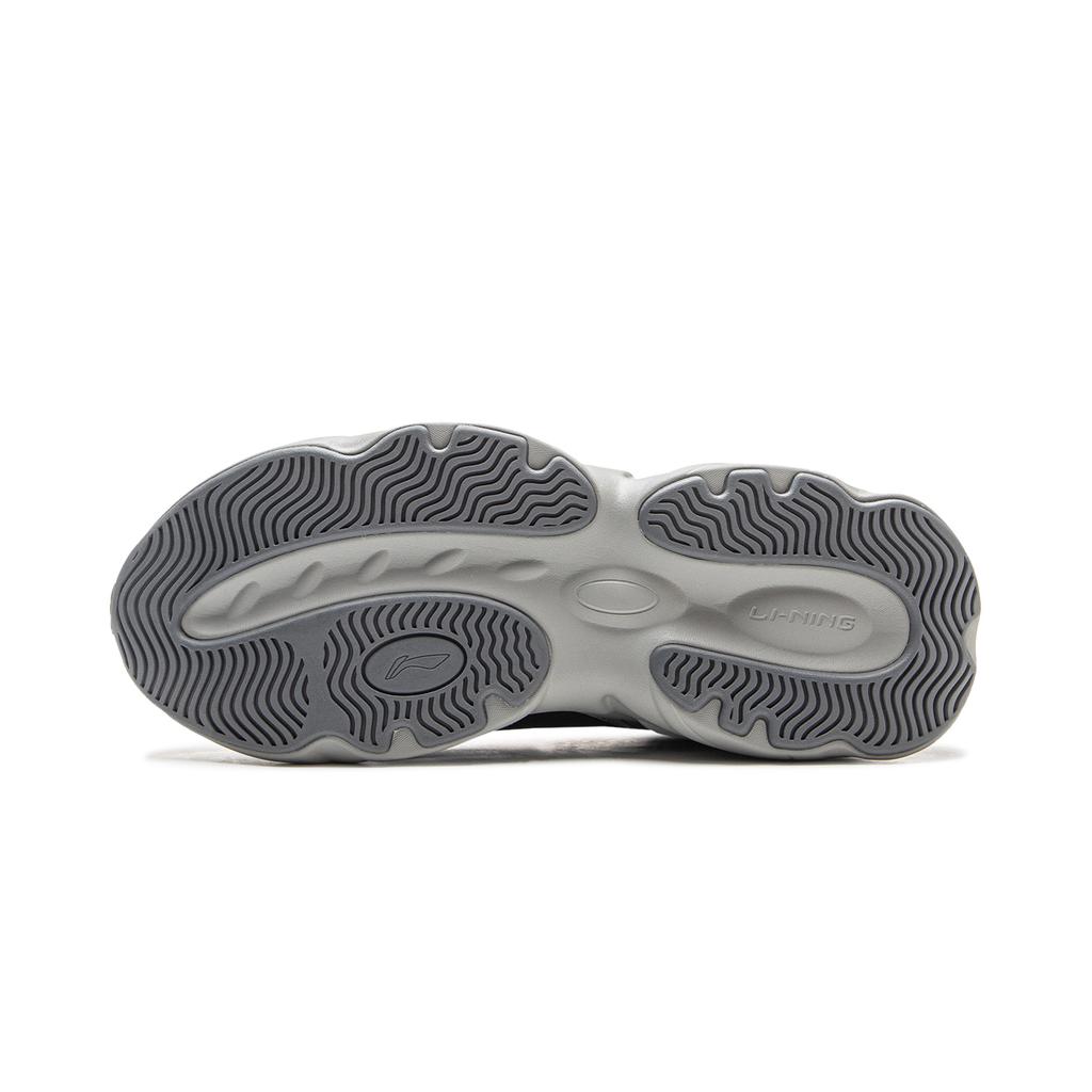 New LiNing Coconut Milk Cushioning, Slip Resistant, Abrasion Resistant Support Low Top Chunky Sneakers Men's Gray Black AGCV403-2