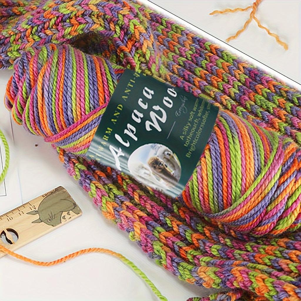 3 Pack Alpaca Blend Yarn (100g Each, 110m) Soft & Durable Worsted Weight for Knitting & Crochet – Sweaters, Blankets, Scarves 3.5-4.5mm Needles/Hooks