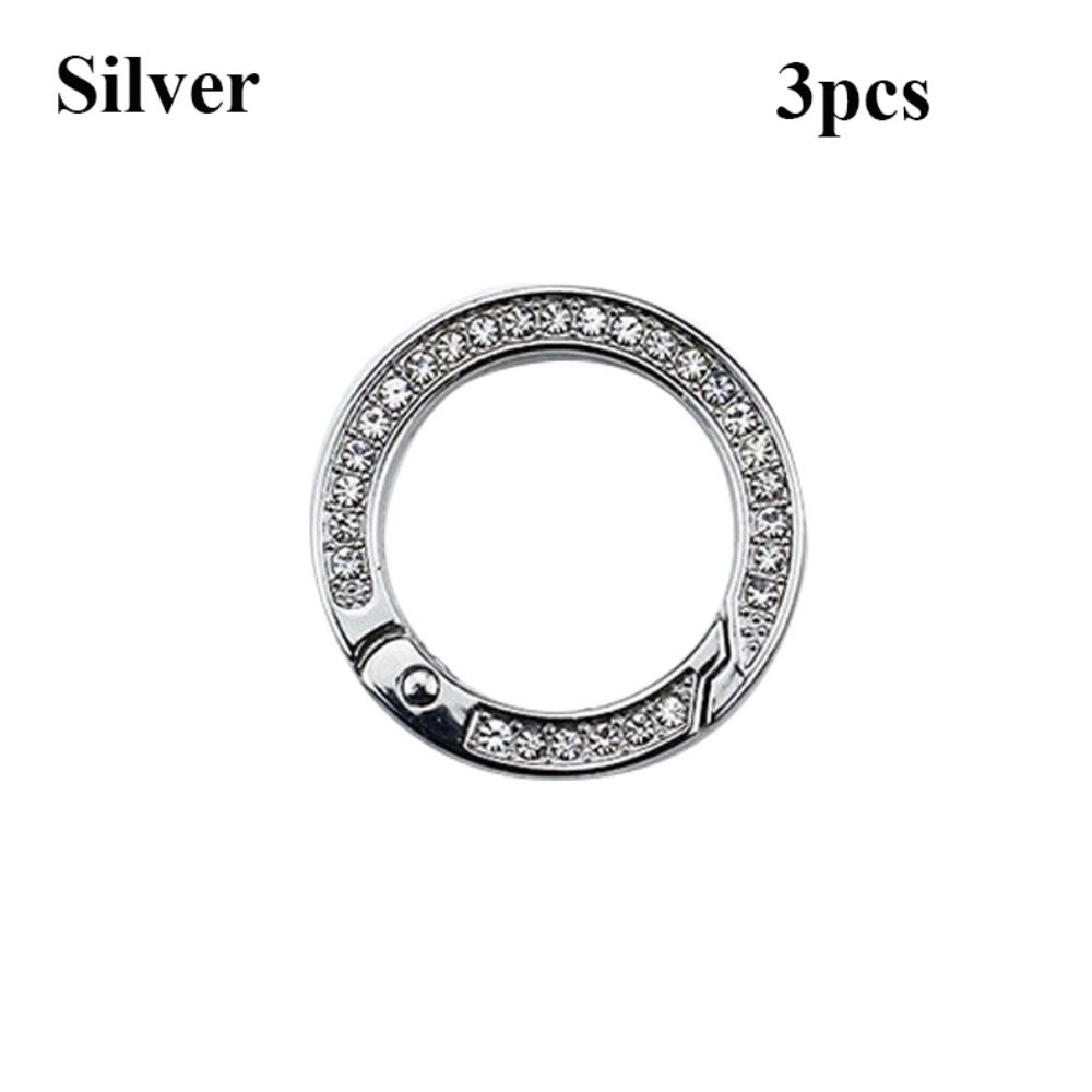 3 шт. Круглые пружинные пряжки-кольца 35 мм Пряжка для сумки/ремня Нажимной триггер Кошельки Сумки Пряжки