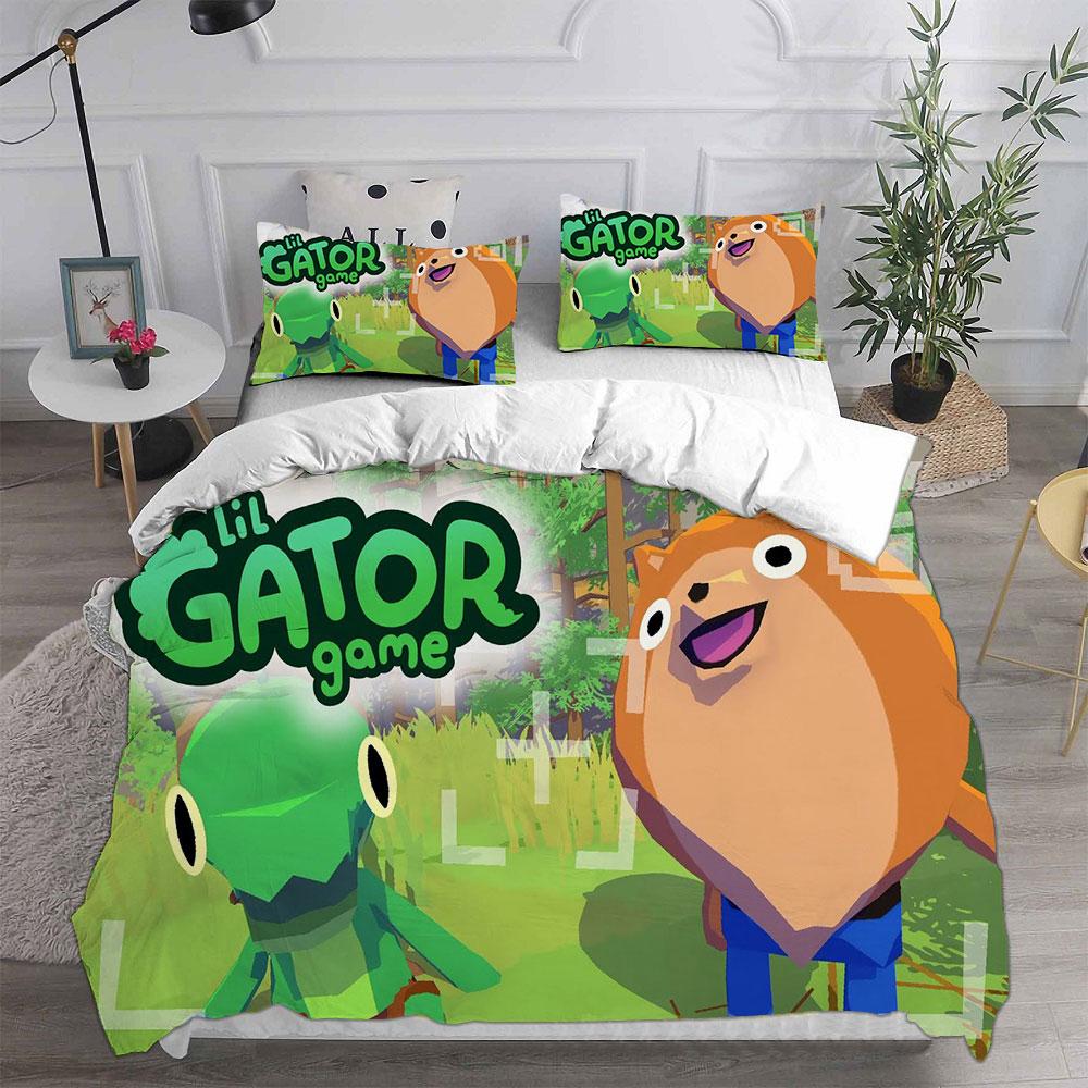 Lil Gator Game Bedding Sets Comforter Quilt Bed Cover Duvet Cover Pillow Case 2-3 Pieces Sets Kids Adult Size
