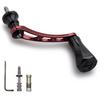 HEIGHTEN 56mm Reel Handle with 23mm Knob for Daiwa Universal Spinning Reel Tornado Series Red Shimano, (DAIWA) (Wine & Black) (779)