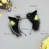New Lolita Faux Fur Cat Ear Headband Anime Costume Plush Hair Hoop for Music Festival Halloween Accessories Party Cosplay Props