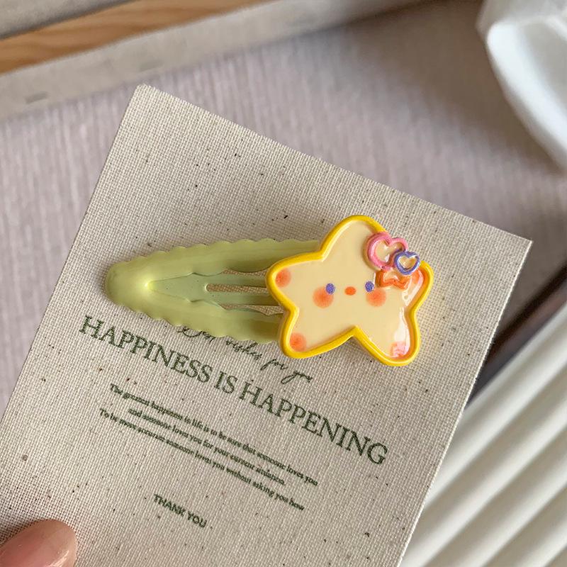 Очаровательный набор мультяшных заколок для волос: Сладкие и Крутые Универсальные Челки и Боковые Заколки для Девочек