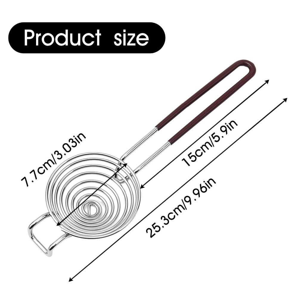 Спиральный разделитель яиц из нержавеющей стали 304 с длинной ручкой