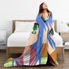 Konata izumi L-Lucky S-Star Blanket  Warm Novelty Plush Bedding Throws For Child Couch Bed Flannel Bedspread Bed Cover