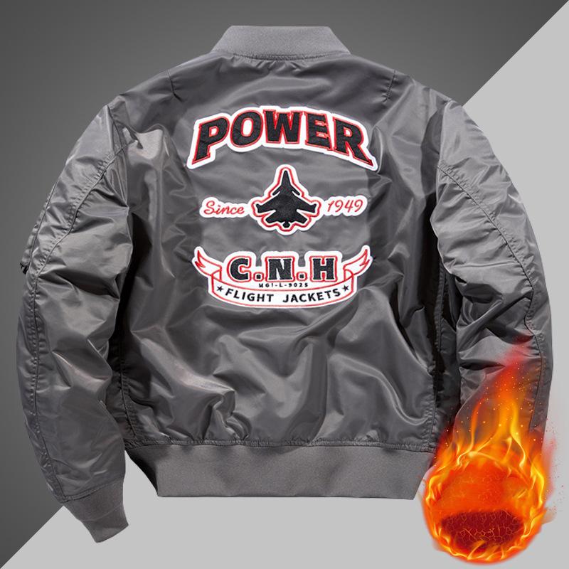 Мужская теплая куртка-пилот, утолщенная зимняя бейсбольная куртка