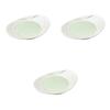 Set of 3 Flowing Water Lustre Oval Small Plates X 9 X 2 Arita Ware Small Plates Setomonohonpo (Green) [12.2 Cm]