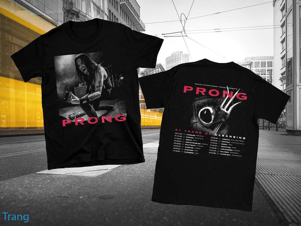2 sides Prong 2025 Tour 31 Years Of Cleansing Shirt Unisex Black S-5XL Unisex T-Shirt