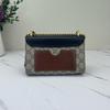 [Pre-Owned] Padlock Moonlight Treasure Box Series Metal Lock Logo Canvas And Leather Crossbody Bag Small - Excellent #1FHUW71