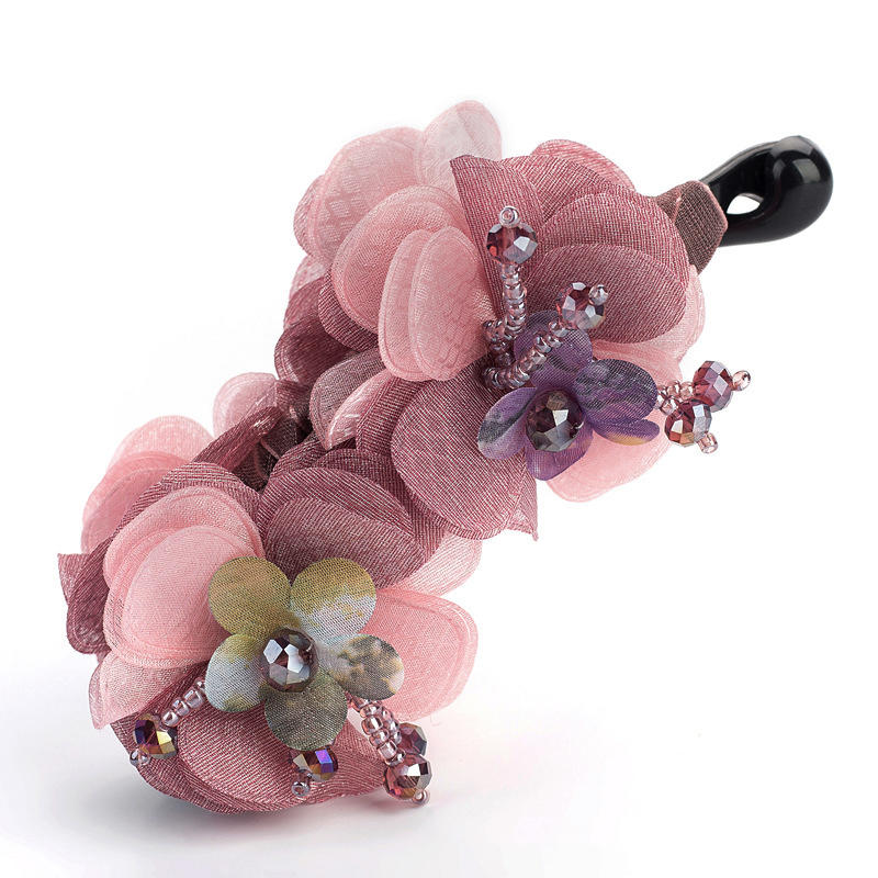 Цветочная заколка для волос держатель для хвостика прочный долговечный сильная фиксация плетение нескользящие французские заколки заколка-краб для прически