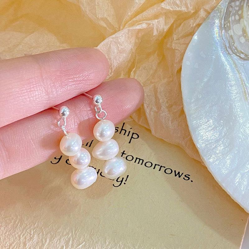 Серьги с жемчугом Mili, французские длинные, легкие, роскошные, высокого класса, изысканные, темпераментные, женские серьги в стиле