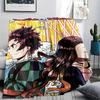 Demon Slayer Nezuko & Tanjiro Blanket, Cozy Throw for Sofa Bed, Ideal Gift for Demon Slayer Fans.chl