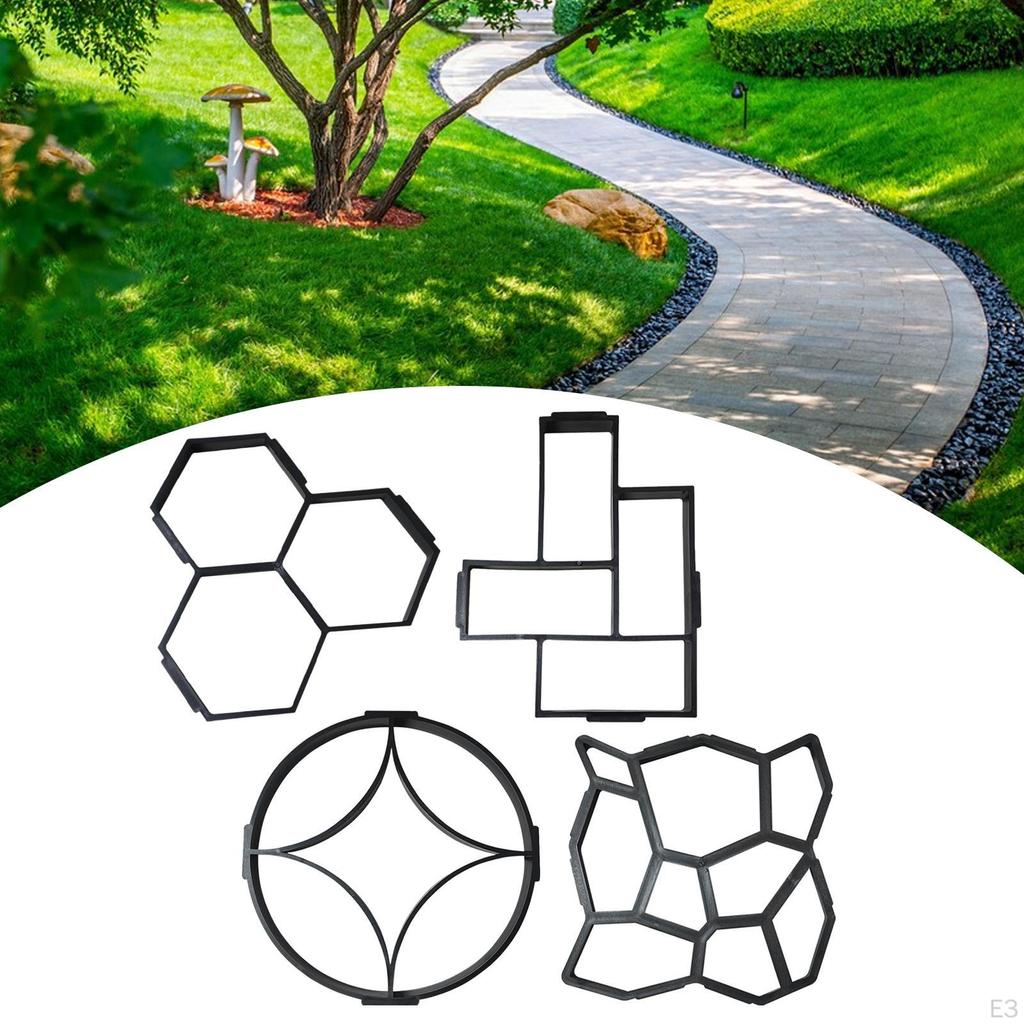 DIY Walk Path Maker Concrete Molding and Form Professional Stepping Stone Paver Walkway
