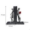 Decorative Bookends Creative Book Holder Organizer Support Couple Statue Figurine Resin