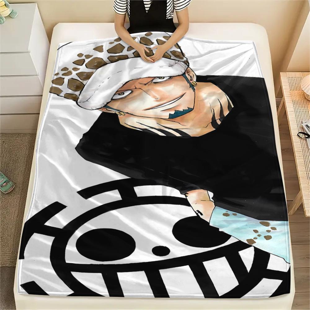 Фланелевое одеяло с принтом персонажей One Piece, Высококачественное, Удобное для всех сезонов, Декор для дома, Тепло и уют, Идеально для рождественских подарков