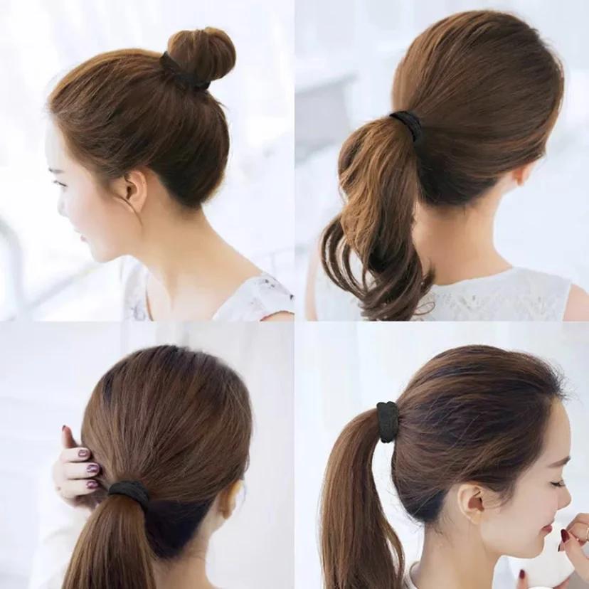 30/50/100PCS/Lot Girl Mix Colors Hair Bands Basic Hair Ties Elastic Headband Hair Scrunchies Women Accessories Ponytail Holder