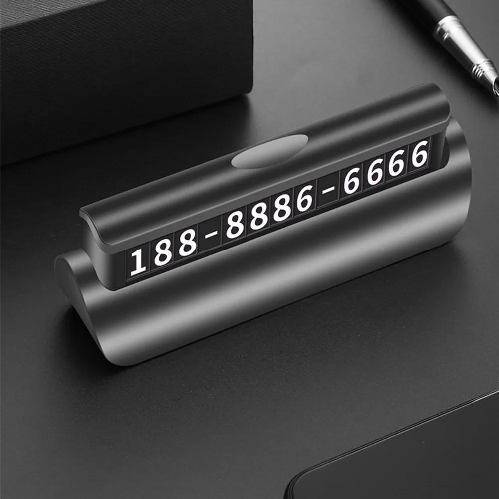 Автомобильные аксессуары, мини-портативный телефонный номерной знак с переключателем, номер телефона, визитная карточка, временная табличка для парковочной карты
