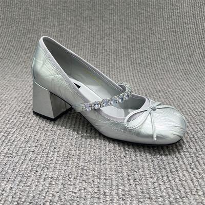 Новые стильные весенне-осенние туфли Мэри Джейн, модные туфли на среднем каблуке с круглым носком, элегантные женские туфли-лодочки для отдыха на открытом воздухе