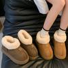 Warm Thick-soled Snow Boots Women's New Autumn and Winter Thickened Velvet Big-headed Short Boots Fluffy Cotton Shoes