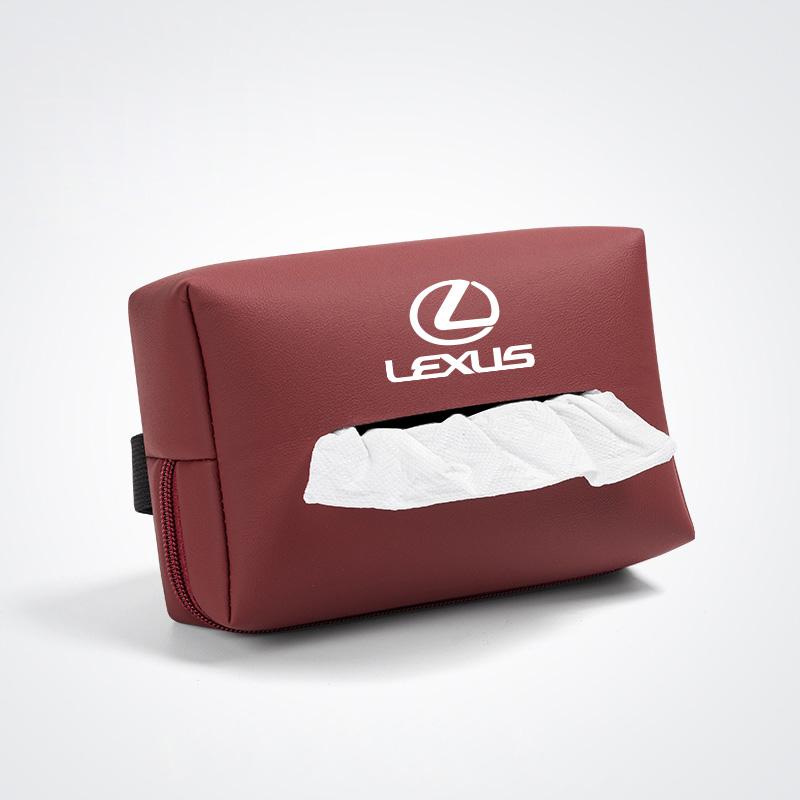 Car Tissue Box Leather Paper Towel Storage Bag Accessories For Lexus F-SPORT ES RX NX LS UX LM LX GX LC RZ IS CT GS RC HS SC TXAG3