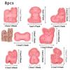 8 шт./набор Пластиковые 3D Милые Мультяшные Выемки для печенья Нажимаемая форма для печенья Форма для печенья из мастики Кухонная выпечка Кондитерская выпечка