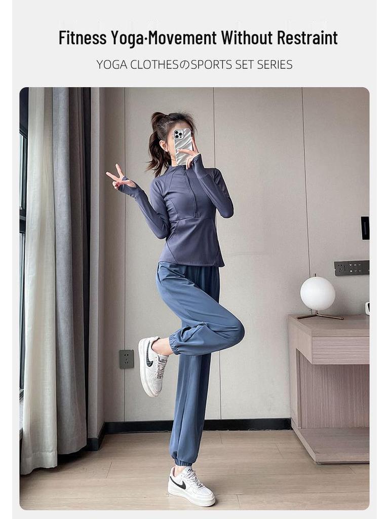 Женский спортивный комплект 2024 года с быстрой сушкой: Утренняя пробежка, Пеший туризм, Йога и Фитнес-наряд