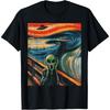 Alien Scream Painting Funny UFO Space Art Women Men Kids T-Shirt
