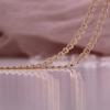 Rose Gold Color Italian Craftsmanship Delicate Girl Woman Bracelet Necklace Combination Long Chain