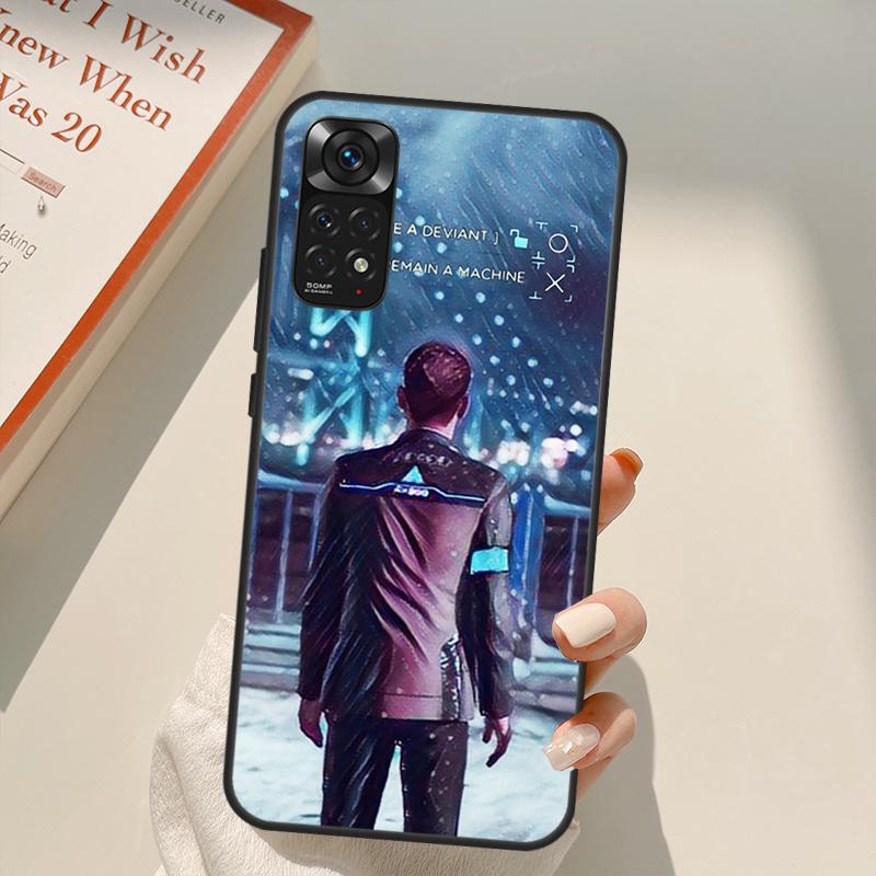 Чехол Detroit Become Human для Xiaomi Redmi Note 11 10 9 8 Pro Note 11S 10S 9S 8T K50 K40 9A 9C