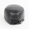 Men Fashion Genuine Cowhide Leather Baseball Cap Casual Real Leather Hat Autumn Winter Real Cowhide Leather Ear Protection Caps