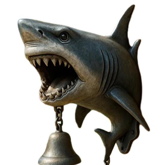 Дверной звонок «Атака акулы», дверной звонок в форме акулы, новинка, настенный колокольчик для помещения и улицы, для входной двери, крыльца, домашнего декора