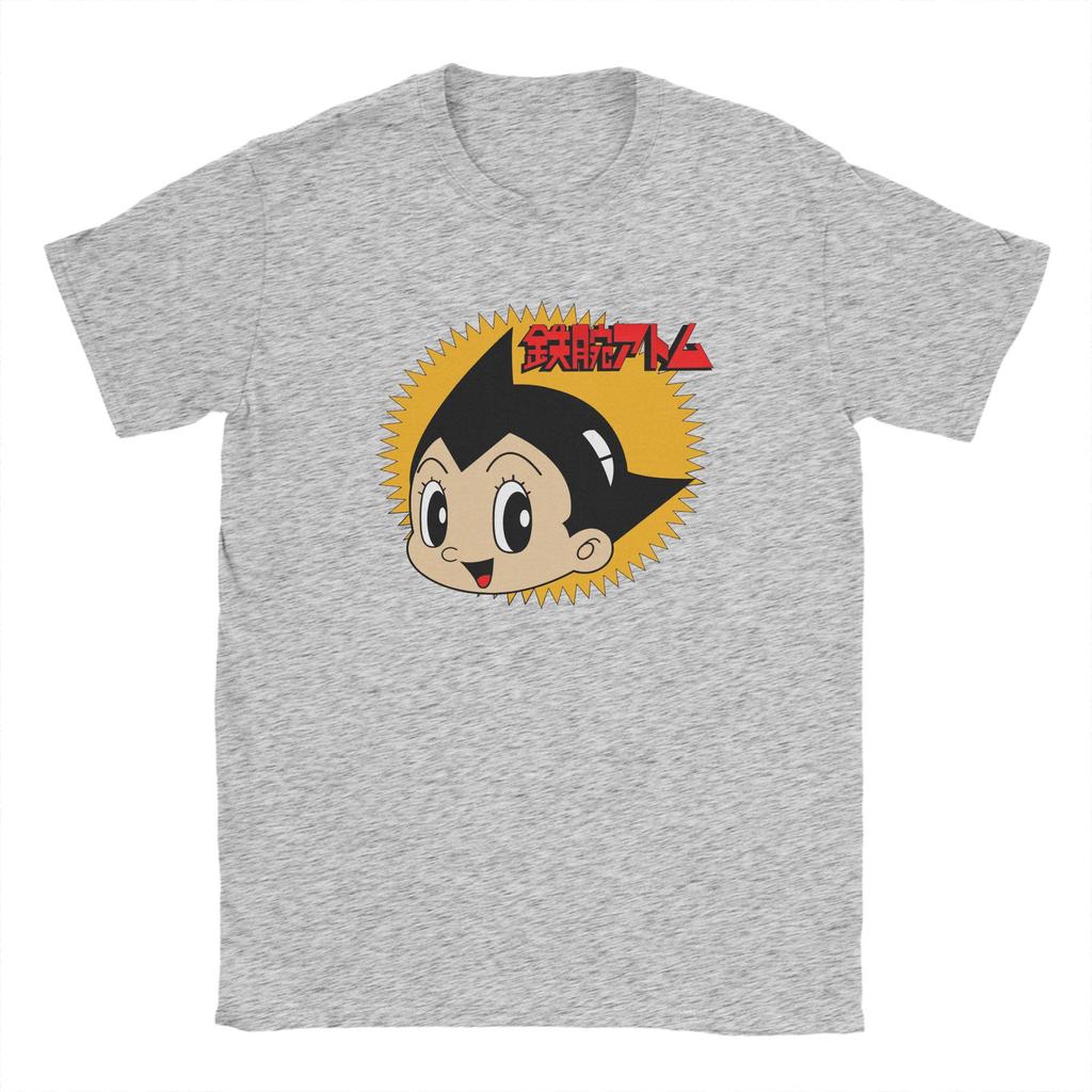 Astro Boy Manga T-Shirt Men Fun Pure Cotton Tee Shirt O Neck Short Sleeve T Shirt 4XL 5XL Clothes