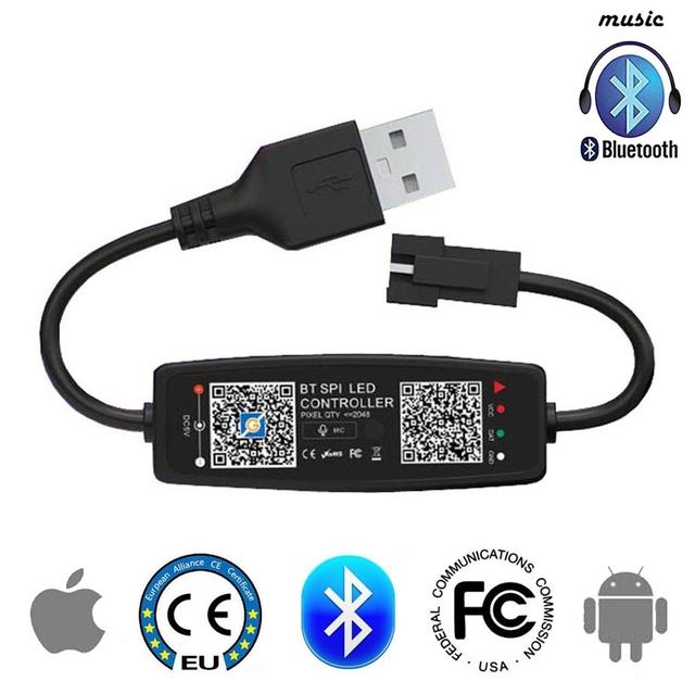 Контроллер светодиодов WS2812B Bluetooth Музыка Для SK6812 WS2811 WS2812 APA102 Пиксельная светодиодная лента Приложение Пульт 24/28 кнопок DC5-24V