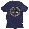 Мужская футболка Custom Law Golden Scales Of Justice с короткими рукавами, футболка для юриста, юридической вечеринки, приталенная, 100% хлопок