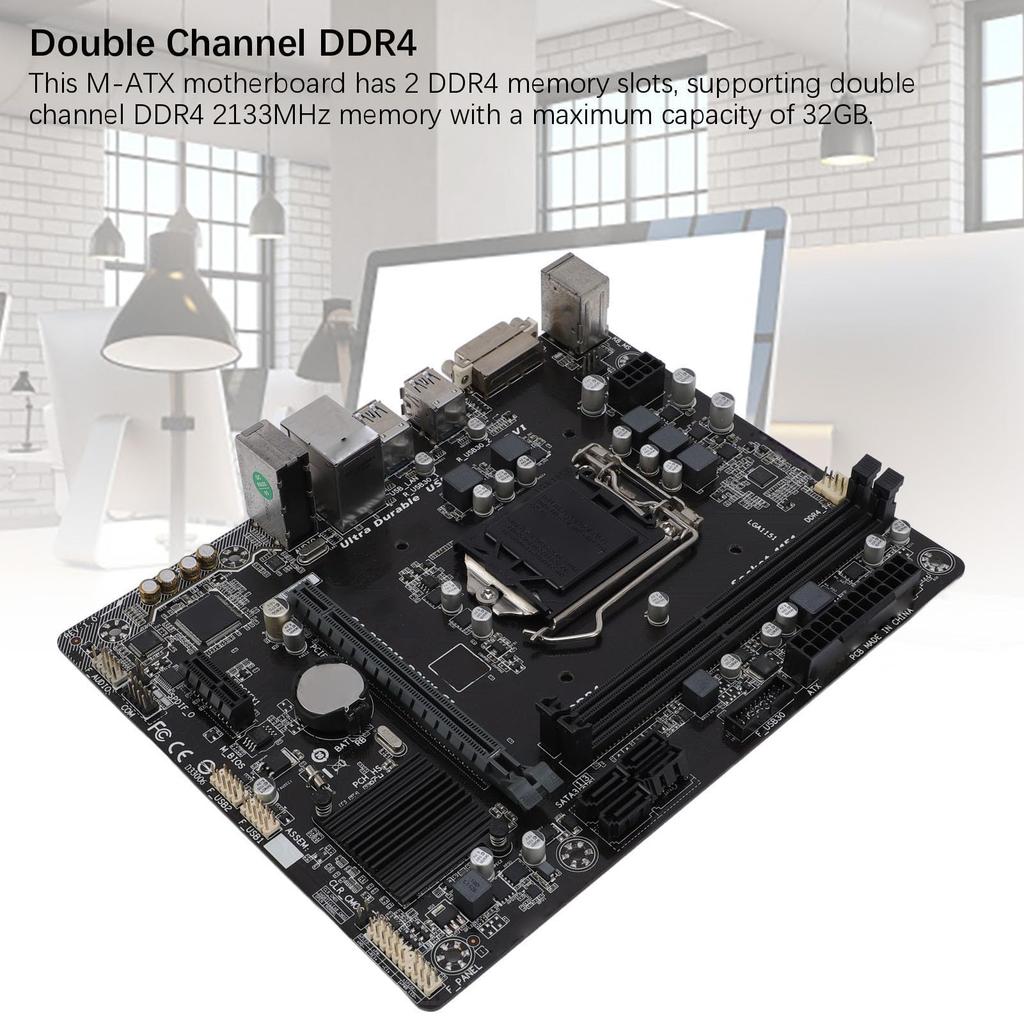 Double DDR4 memory LGA 1151 CPU Realtek ALC887 sound DVI PCIE power Realtek Gigabit Ethernet motherboard, slot, 8-channel chip, output, 3.0, 5-phase