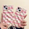 Pink Strawberry Floral Frosted Case for iPhone 14, 13 Pro Max, 12/11