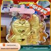 Ключница и подвеска для телефона Doraemon 999 из чистого золота - Подвеска-сумка Розовый мишка, Талисман года Лошади.