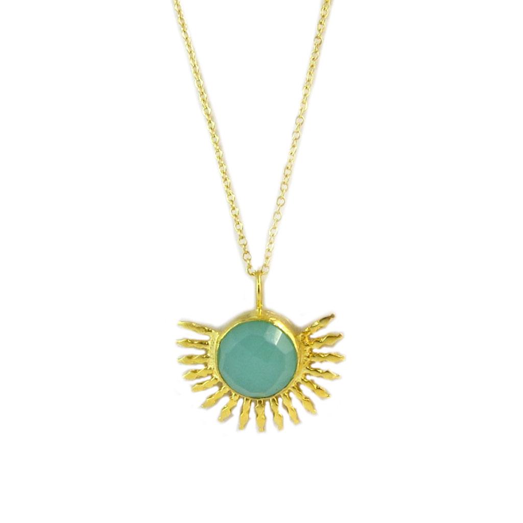 Les Trésors De Lily [P2300] - Gold-plated Artisanal Necklace 'Princesse Ottomane' Golden Green