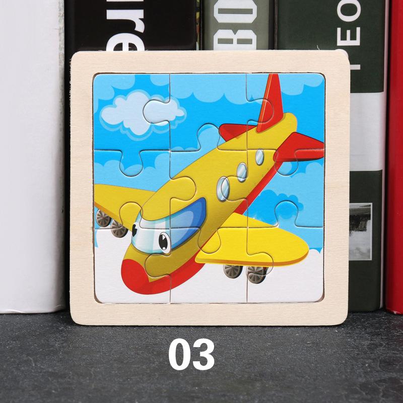 Kids Funny Cartoons Puzzle Toy Jigsaw Wooden Educational Study