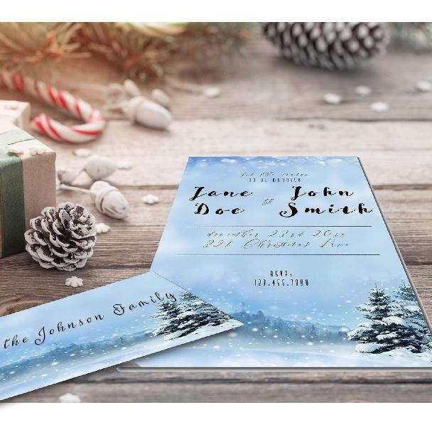 Beautiful Winter Letterhead & Envelopes - 40 Sets