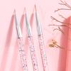 3Pcs/Set Nail Painting Pen Colorful Surface Ergonomics Handle Ultra Thin Flower Design Stripes Lines Liner DIY Drawing Pen for Manicure