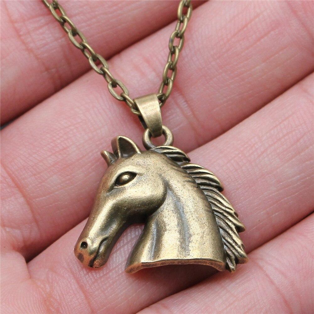 Horse Head And Horseshoe Necklace Jewelry Making Supplies Vintage Fashion Jewelry On The Neck