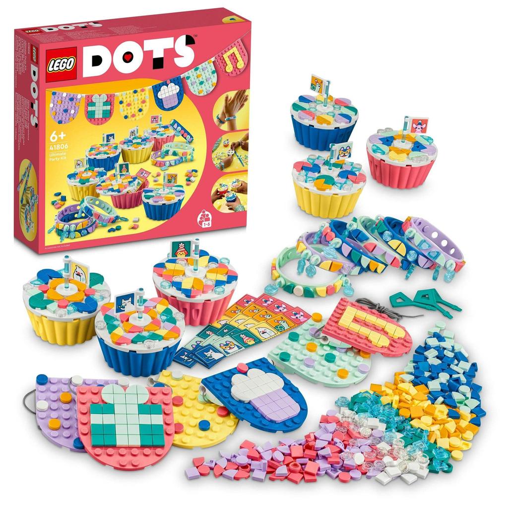 LEGO Dots Ultimate Party Kit 41806 Игрушечный блок Подарок Ювелирные изделия Поделки Мальчики Девочки Возраст 6+
