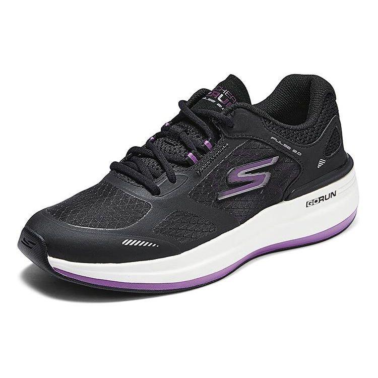 Skechers GOrun Pulse 2 Удобные Легкие Универсальные Амортизирующие Дышащие Низкие Беговые Кроссовки Женские Кроссовки Черный Фиолетовый 129113-BKPR