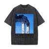 Never Forget Greek Architecture Ancient Columns Vintage Distressed Loose Streetwear Tops