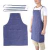 Household Kitchen Waterproof Thickened Canvas Blue Apron Working Apron for Drawing Painting Barber