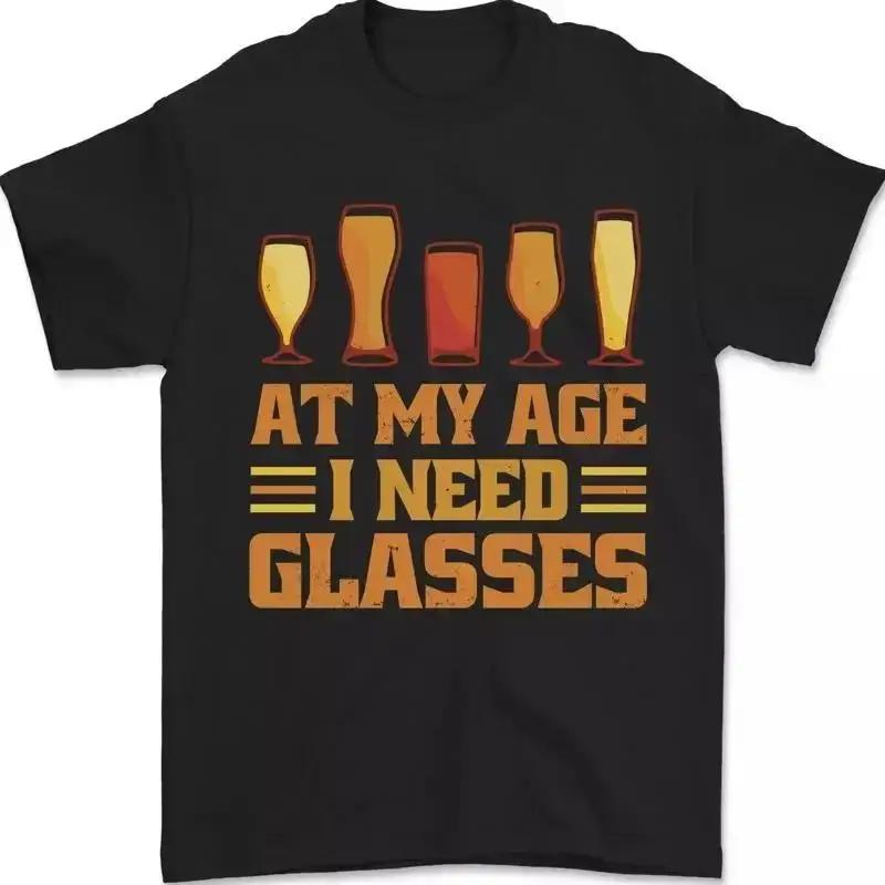 Beer Glasses Funny Alcohol Old Age Unisexs T Shirt