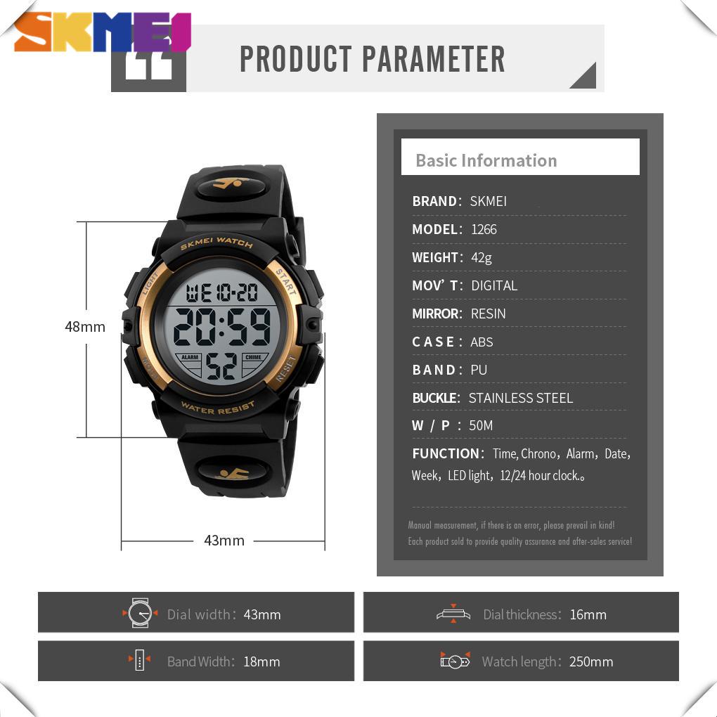 Детские цифровые водонепронецаемые часы